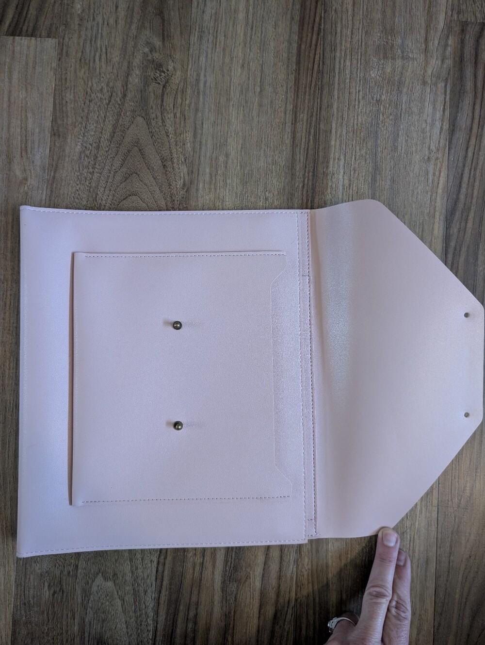 12x12 Vida Chic Pink Envelope Clutch Folio - Picture 2 of 6